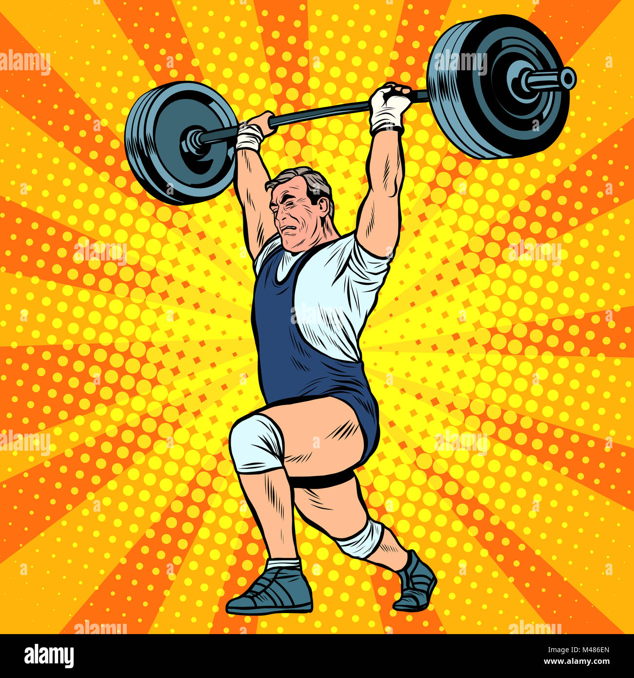 weightlifting-a-weightlifter-raises-the-bar-stock-photo-alamy