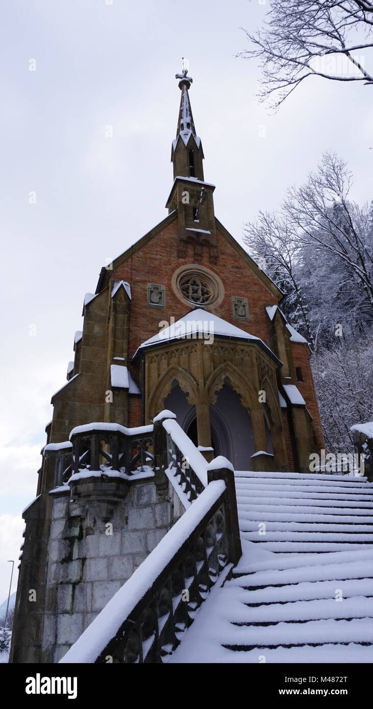Kiefersfelden South of Bavaria Germany,  near to Austria Tyrol, church King Otto chapel Stock Photo