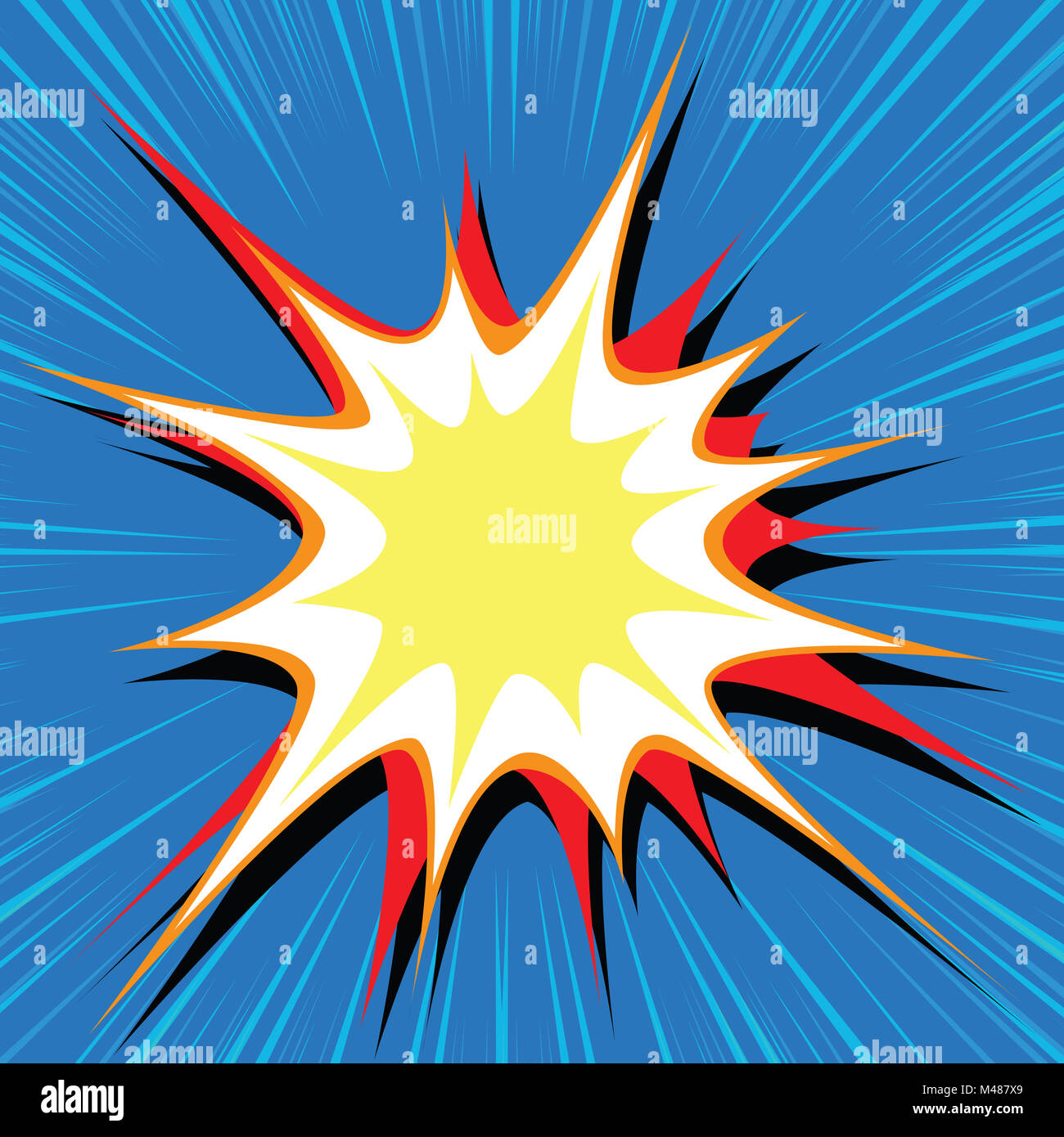 Comic book explosion bubble dynamic Stock Photo - Alamy