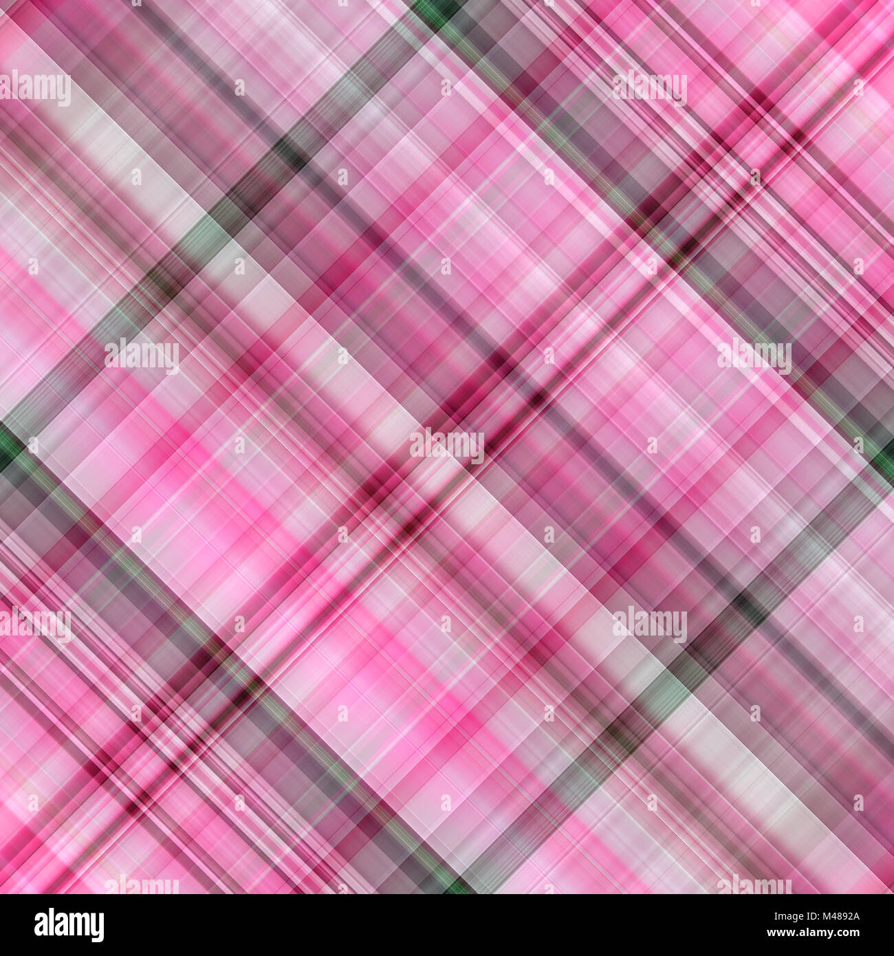 Pink diagonal squared seamless gingham pattern. Stock Photo