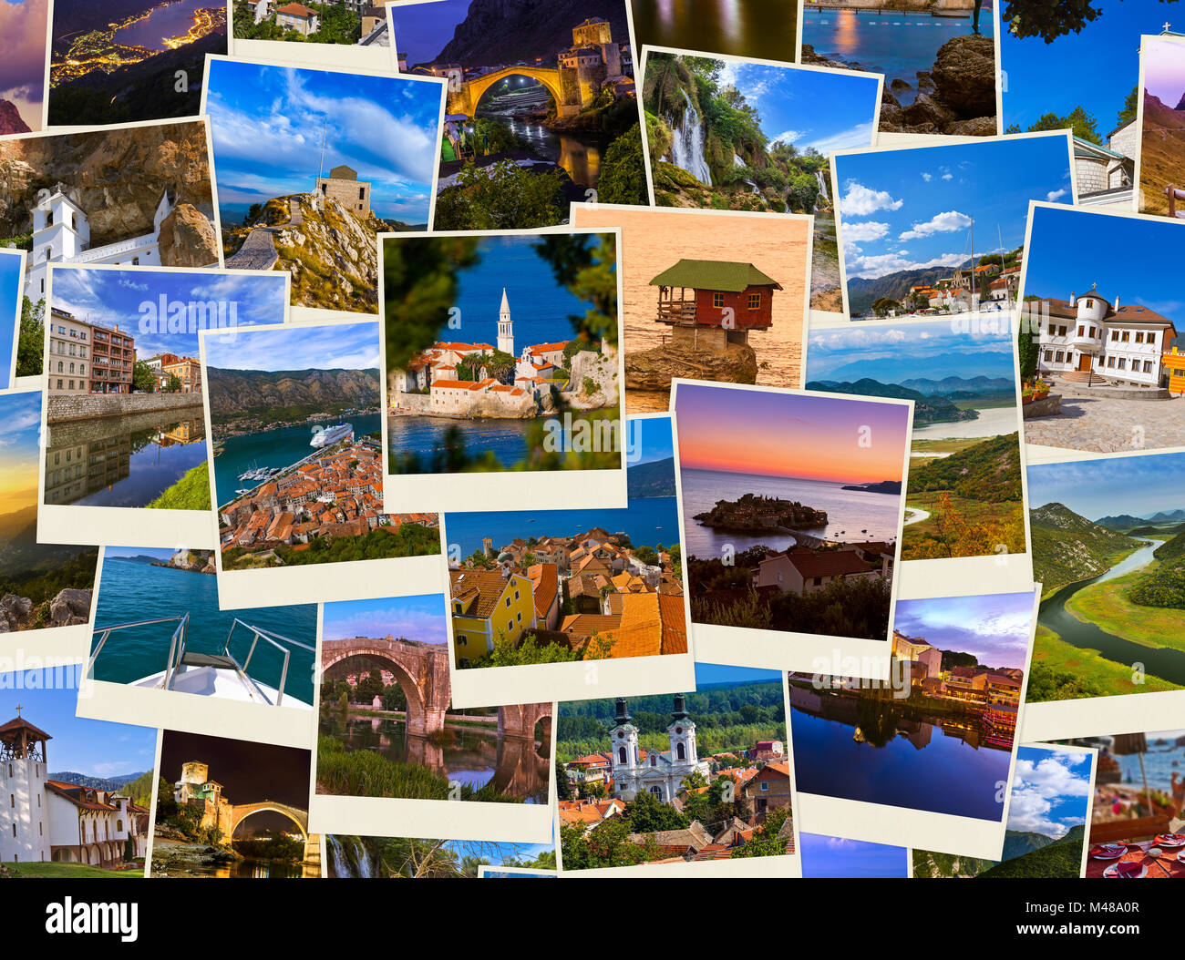 Stack of Montenegro and Bosnia travel images (my photos) Stock Photo