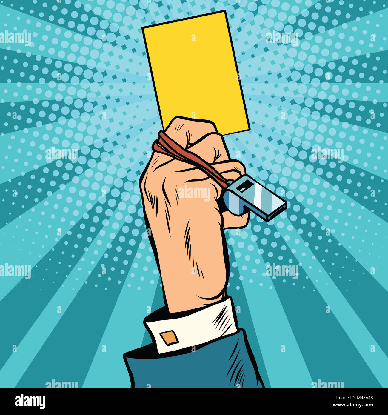 yellow card warning business concept Stock Photo Alamy