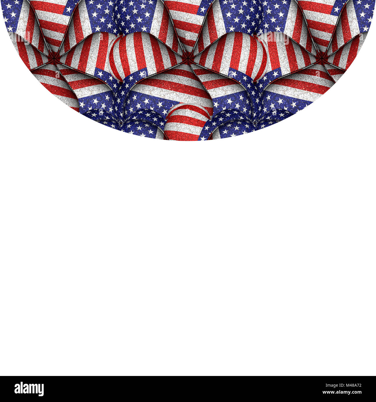 White Background with Usa Flag Pattern Borders Stock Photo Alamy