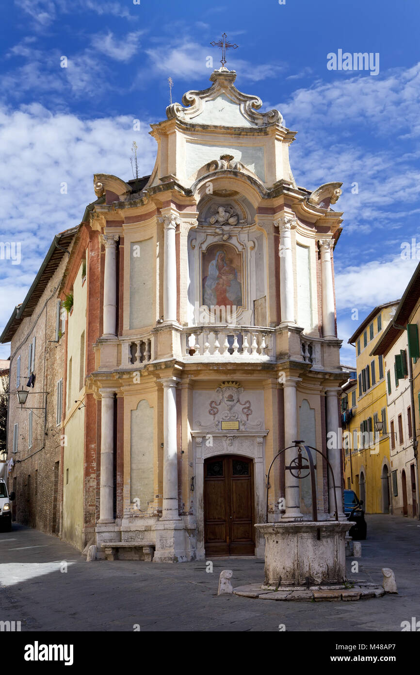 church Casa del Cavallo in historic centre of Siena Stock Photo