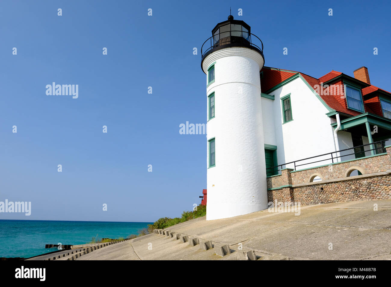 Point Betsie Lighthouse, built in 1858 Stock Photo Alamy