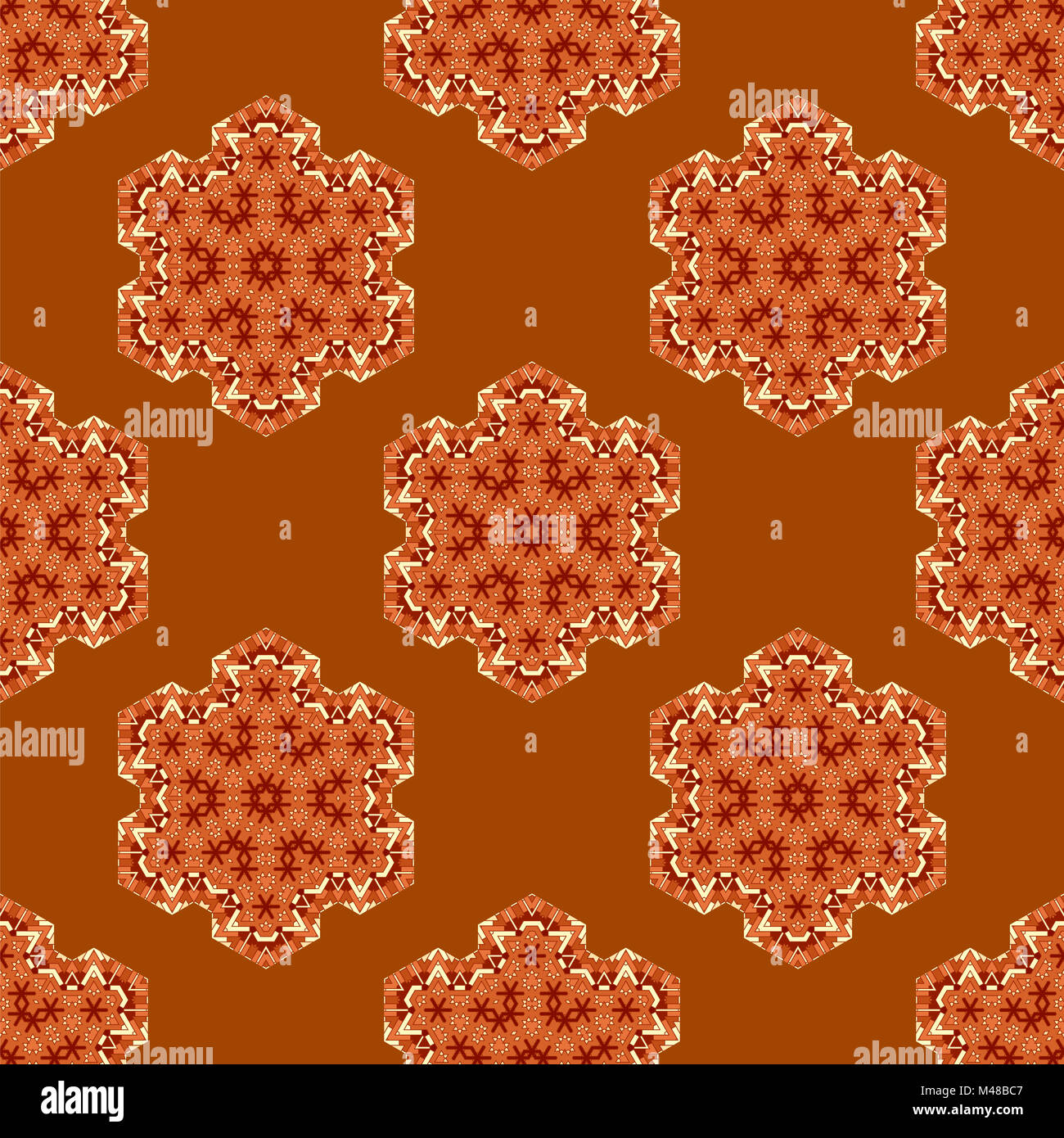 Creative Ornamental Seamless Orange Pattern Stock Photo - Alamy