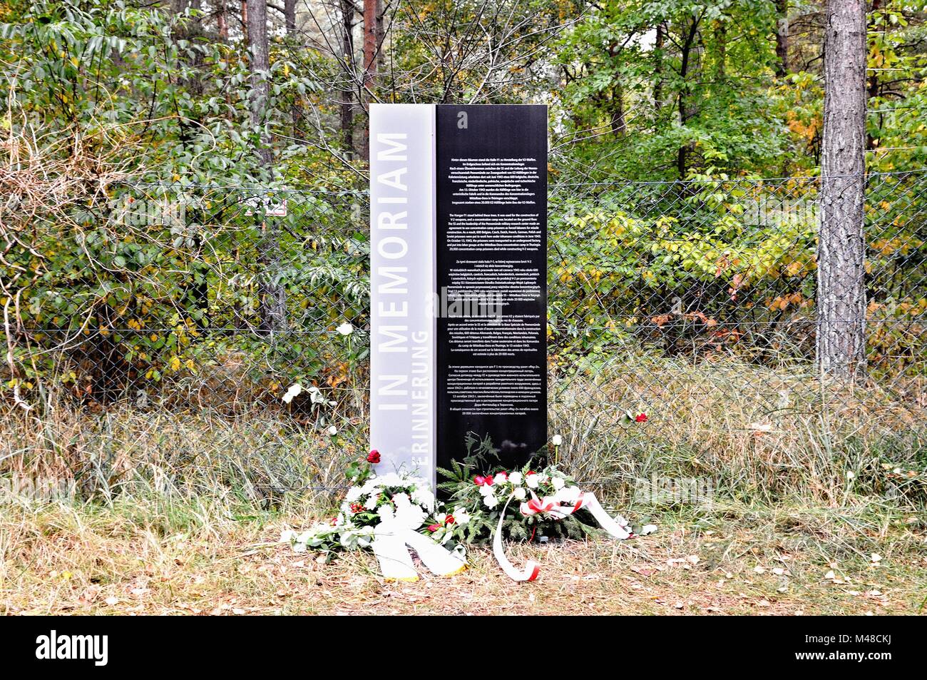 In Memoriam for the victims in Peenemunde Germany Stock Photo