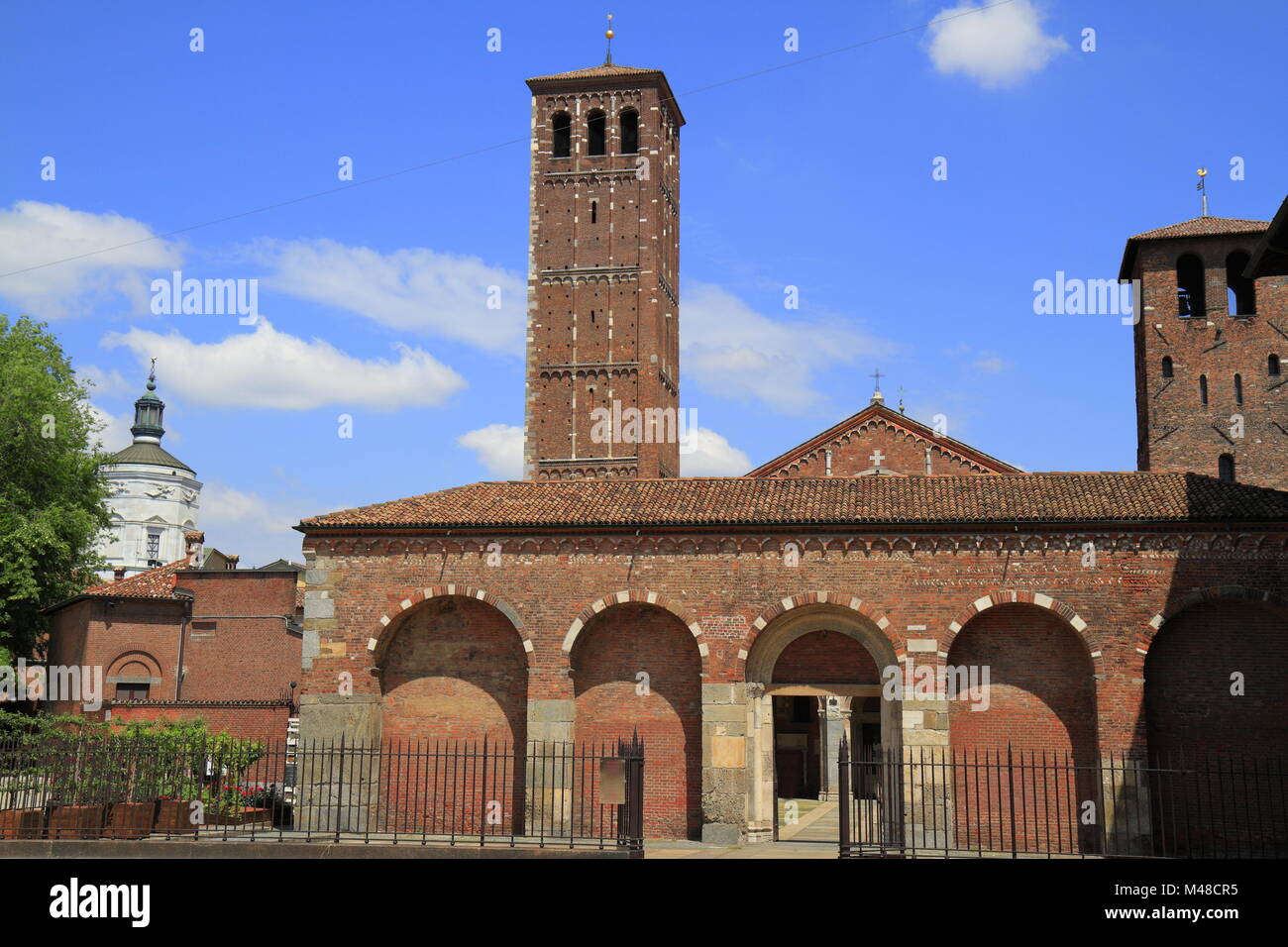 Basilica of Saint Ambrose (Sant'Ambrogio) in Milan Stock Photo Alamy