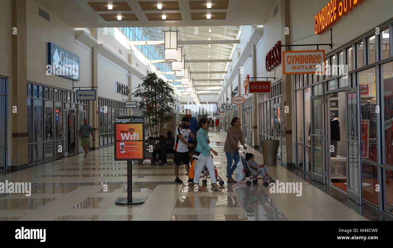 Tanger Outlets at Foxwoods Casino in Mashantucket, Connecticut Stock Photo