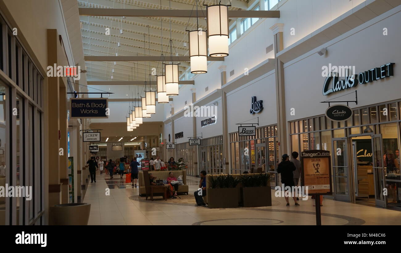 Tanger Outlets at Foxwoods Casino in Mashantucket, Connecticut Stock Photo