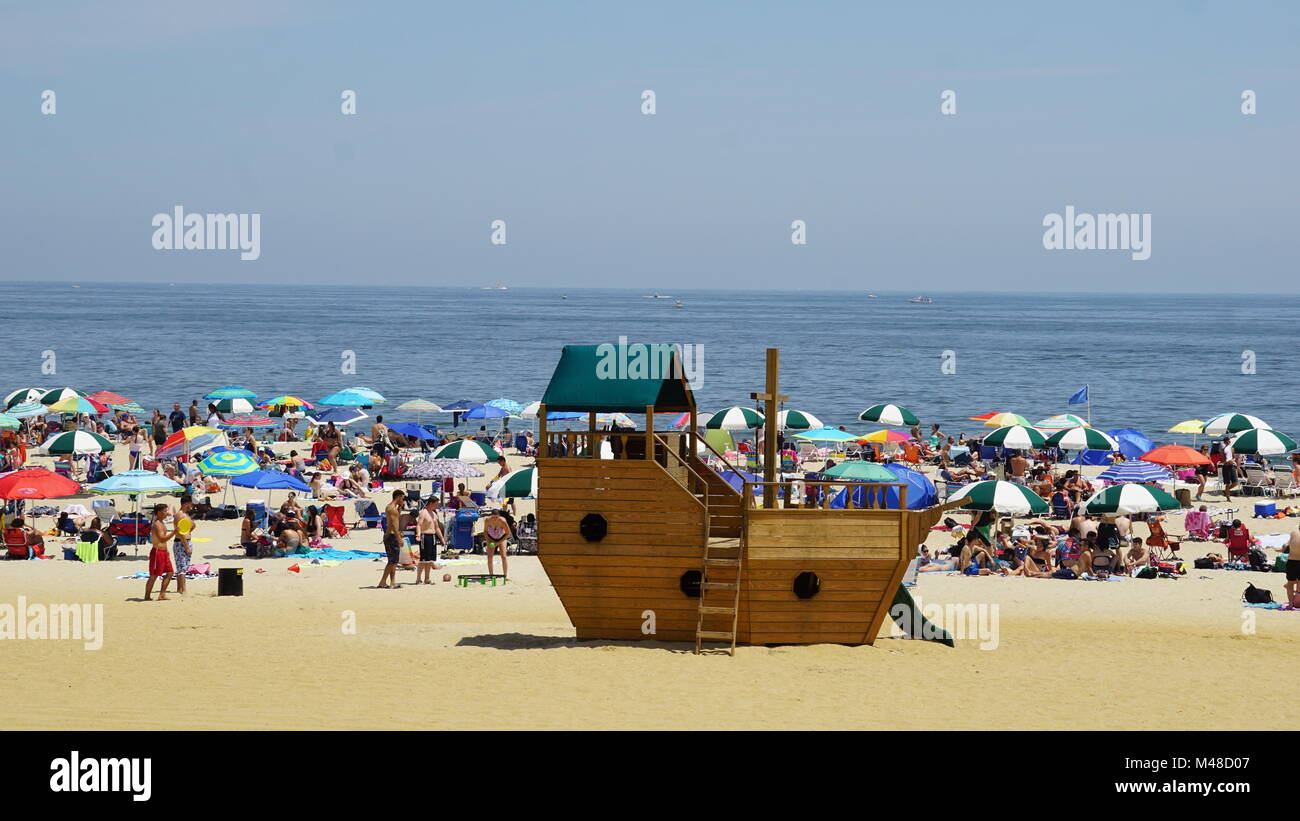 Beach at Long Branch in New Jersey Stock Photo