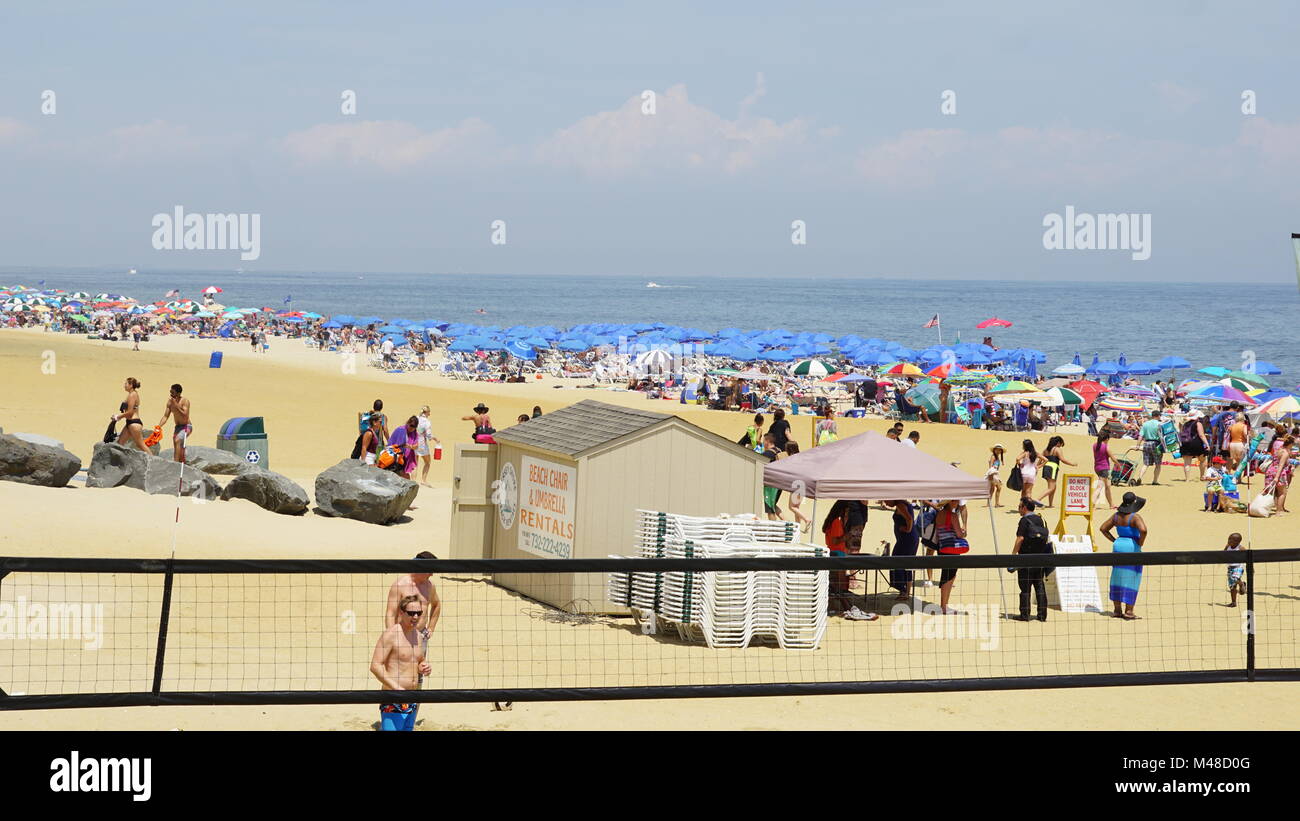 Beach at Long Branch in New Jersey Stock Photo