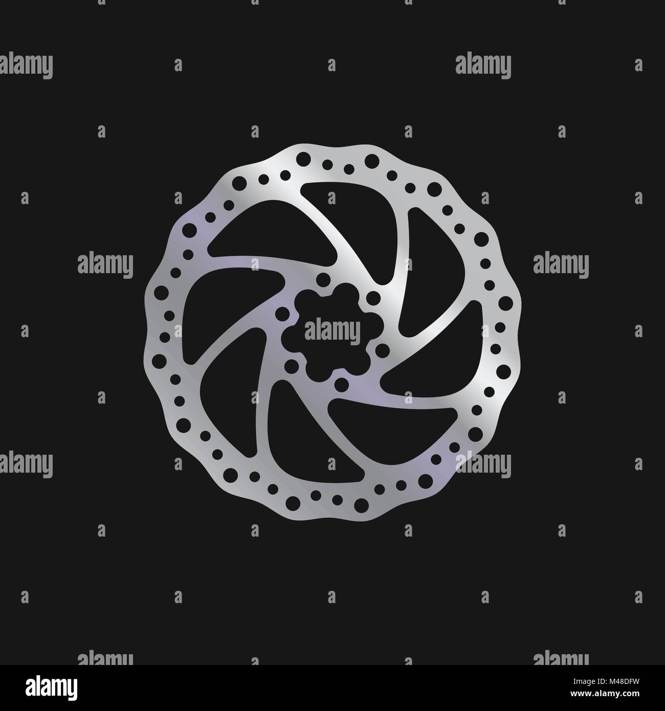 MTB Bike, Bicycle Brake Disc. Realistic Vector Illustration Stock Vector