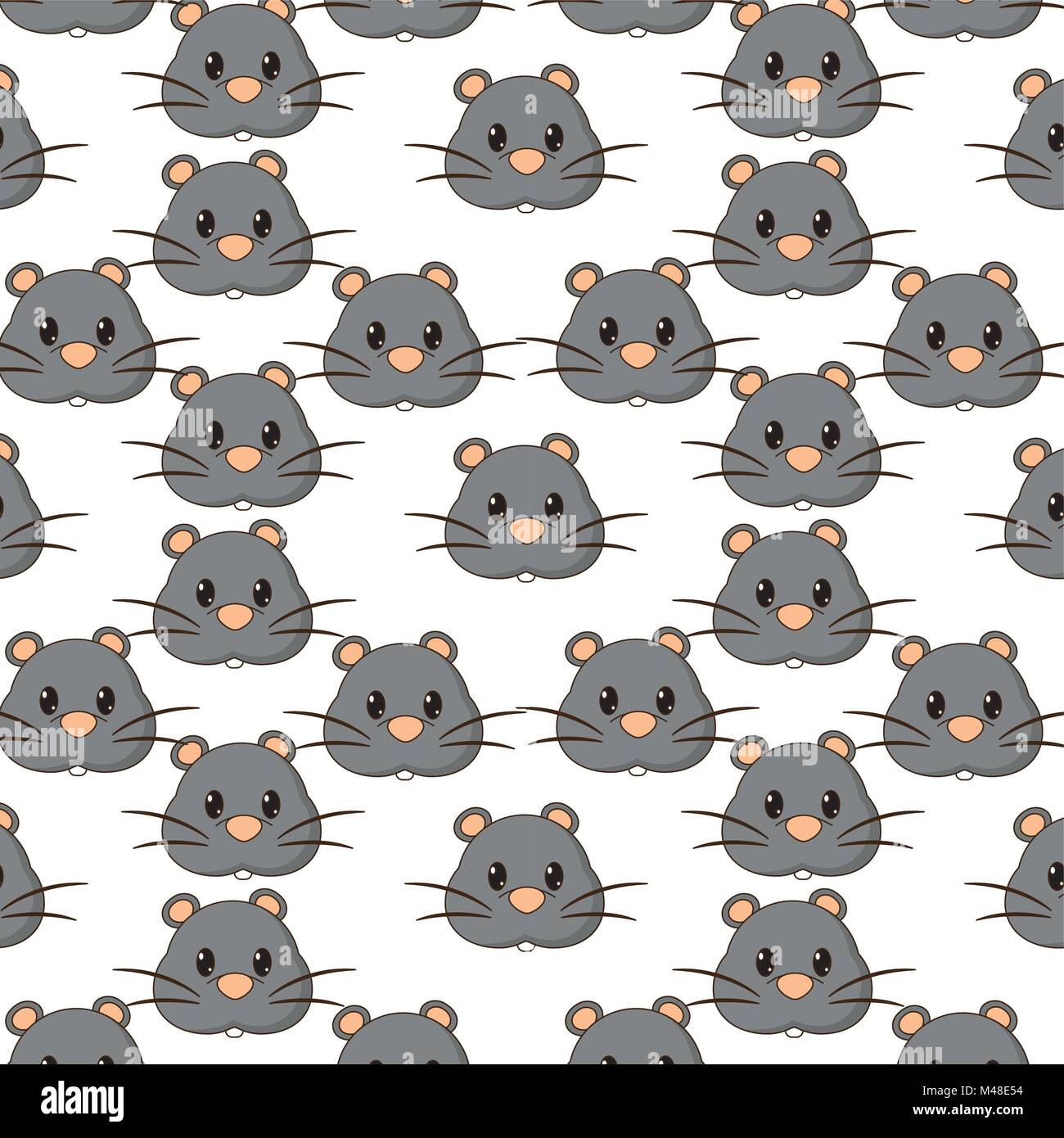 mouse head cute animal character background Stock Vector Image & Art