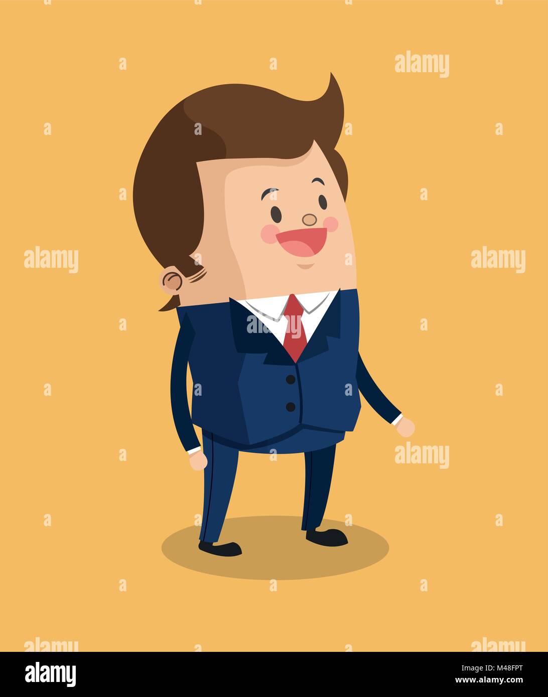 Businessman smiling cartoon Stock Vector Image & Art - Alamy