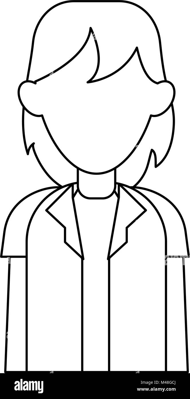 Woman faceless profile Stock Vector Image