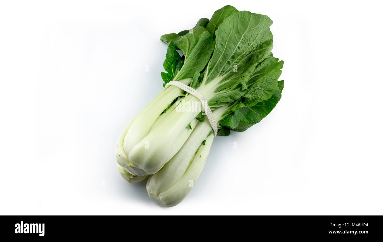 Bok Choy White Asian Vegetable isolated on white background Stock Photo