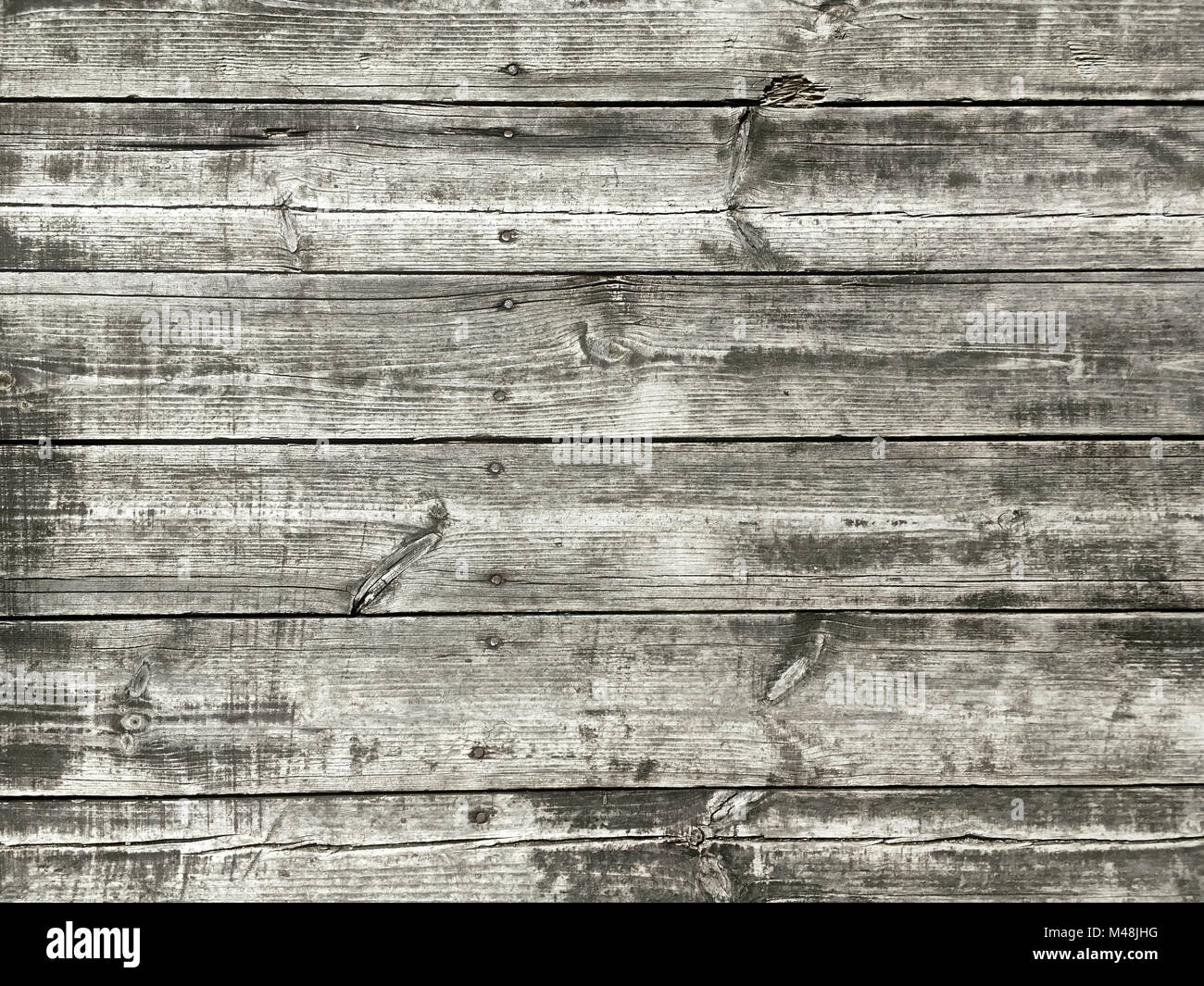gray weathered wooden boards texture background Stock Photo
