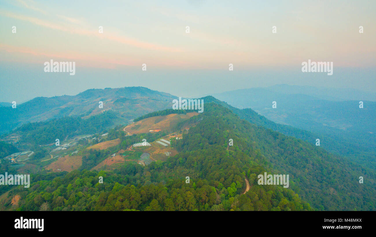 Mon Jam is a landmark on the high mountain in Chiang Mia province. At ...