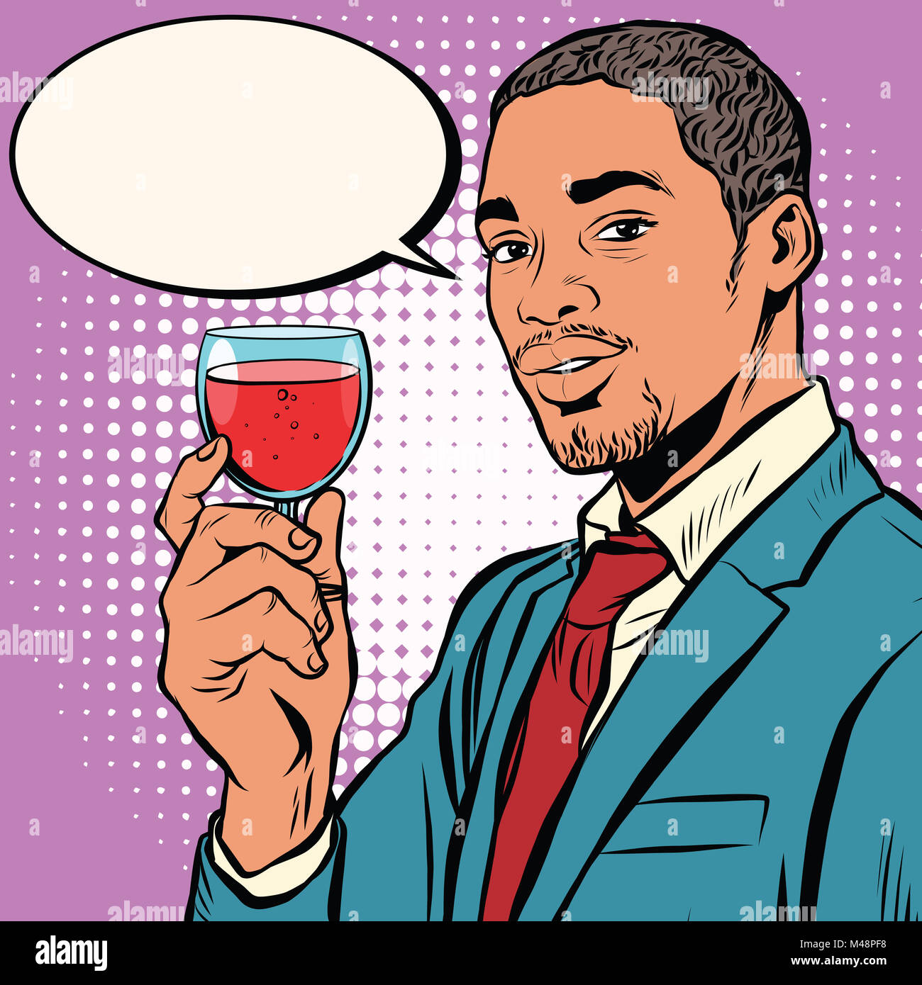 Closeup on winemaker smelling red wine in glass Stock Photo