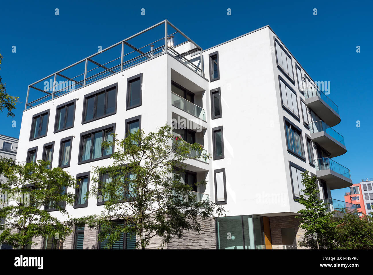 Beautiful modern apartment house seen in Berlin, Germany Stock Photo ...