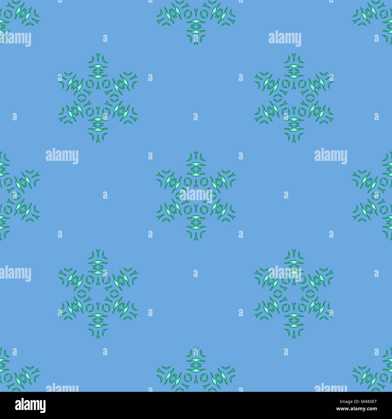 Creative Ornamental Seamless Blue Pattern Stock Photo - Alamy
