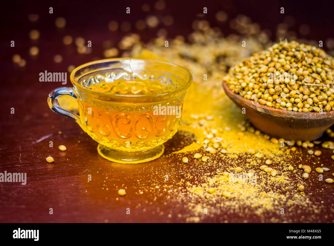 Close up of tea of coriander,Coriandrum sativum Stock Photo Alamy