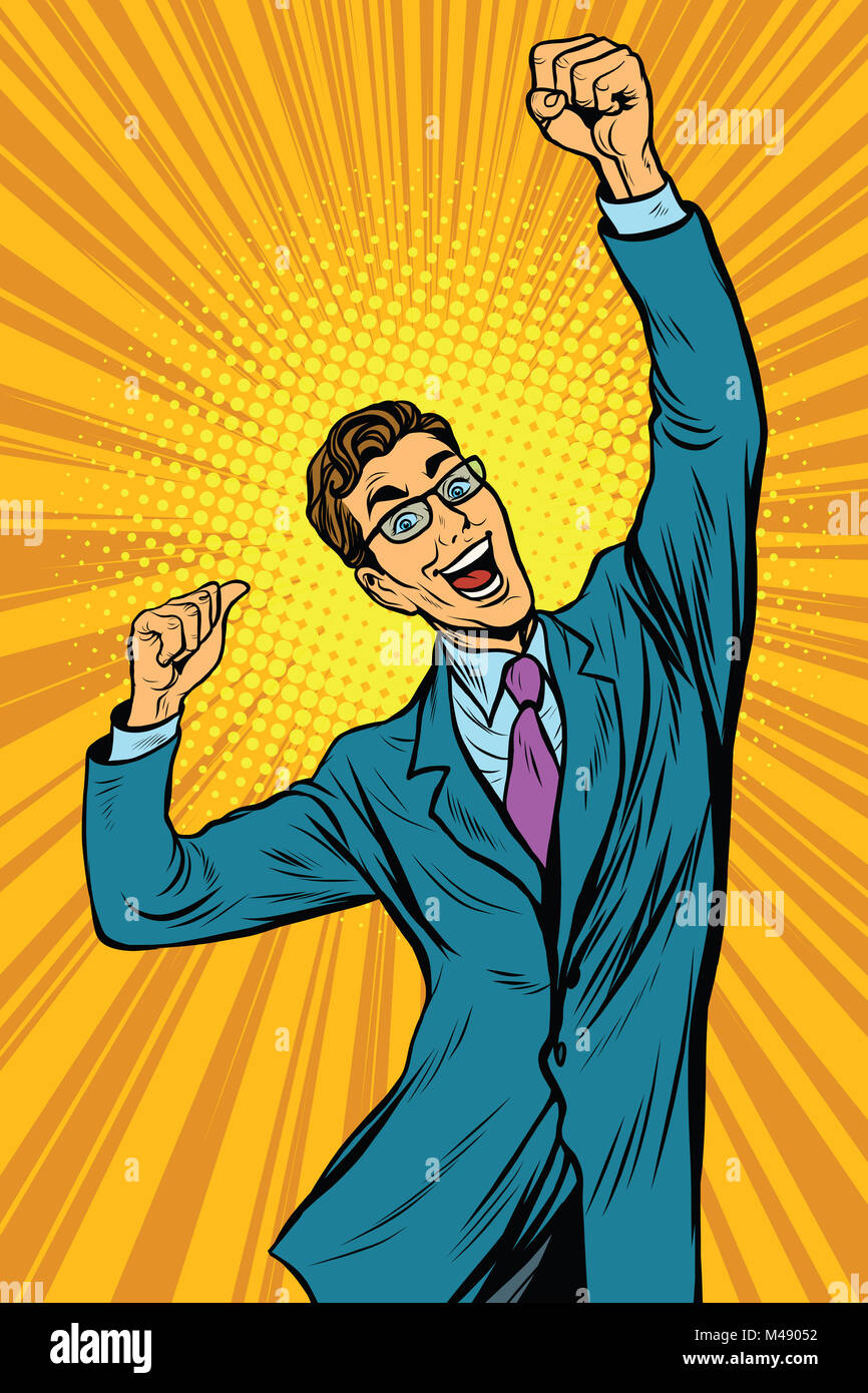 Business man the winner Stock Photo