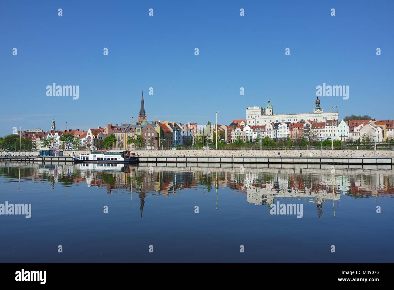 Szczecin, Old Town on the Odra River Stock Photo