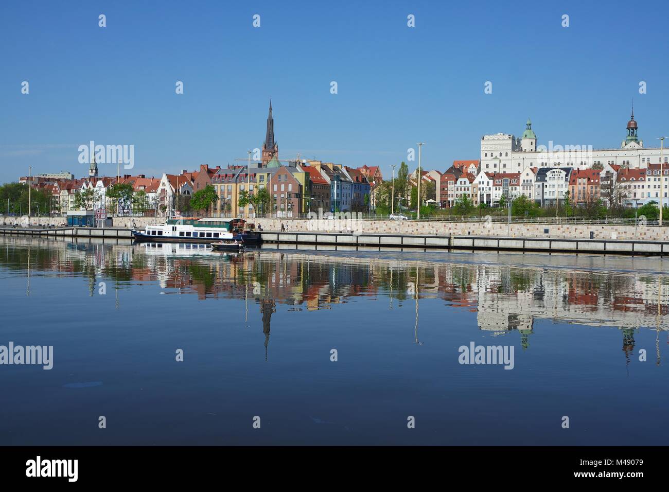 Szczecin, Old Town on the Odra River Stock Photo