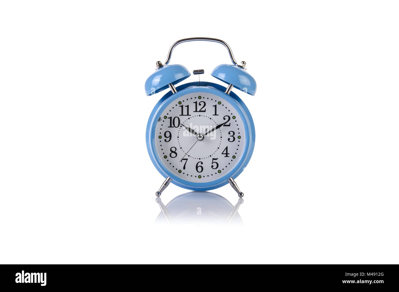 Clock Intimes Alarm clock in time concept isolated on white Stock Photo - Alamy