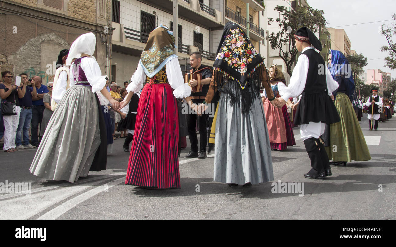 Sardinian dance Stock Photo