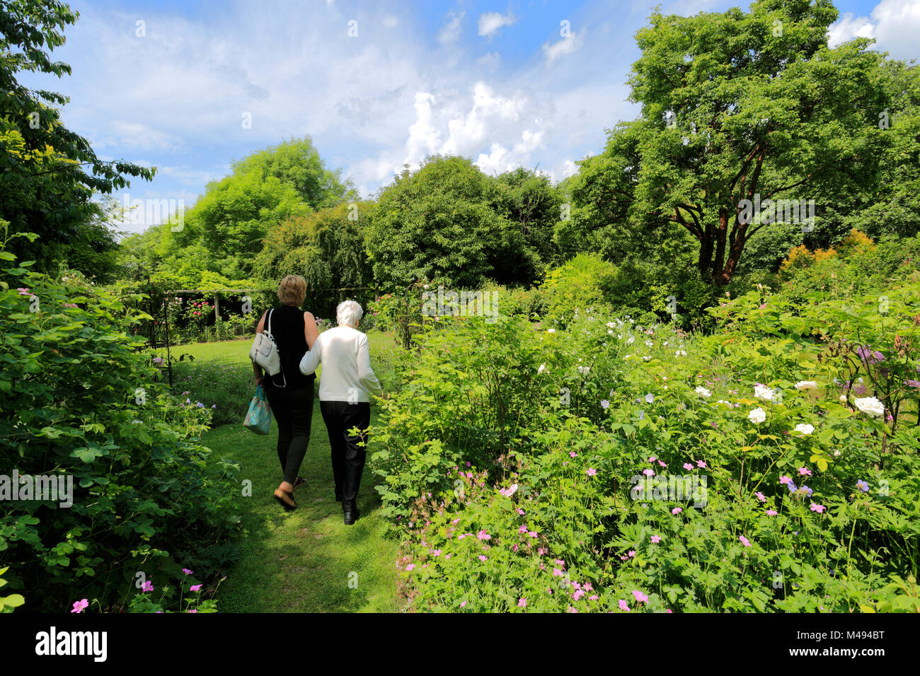 Summer view in Highdown Gardens, Goring-by-Sea village, West Sussex, England, UK Stock Photo