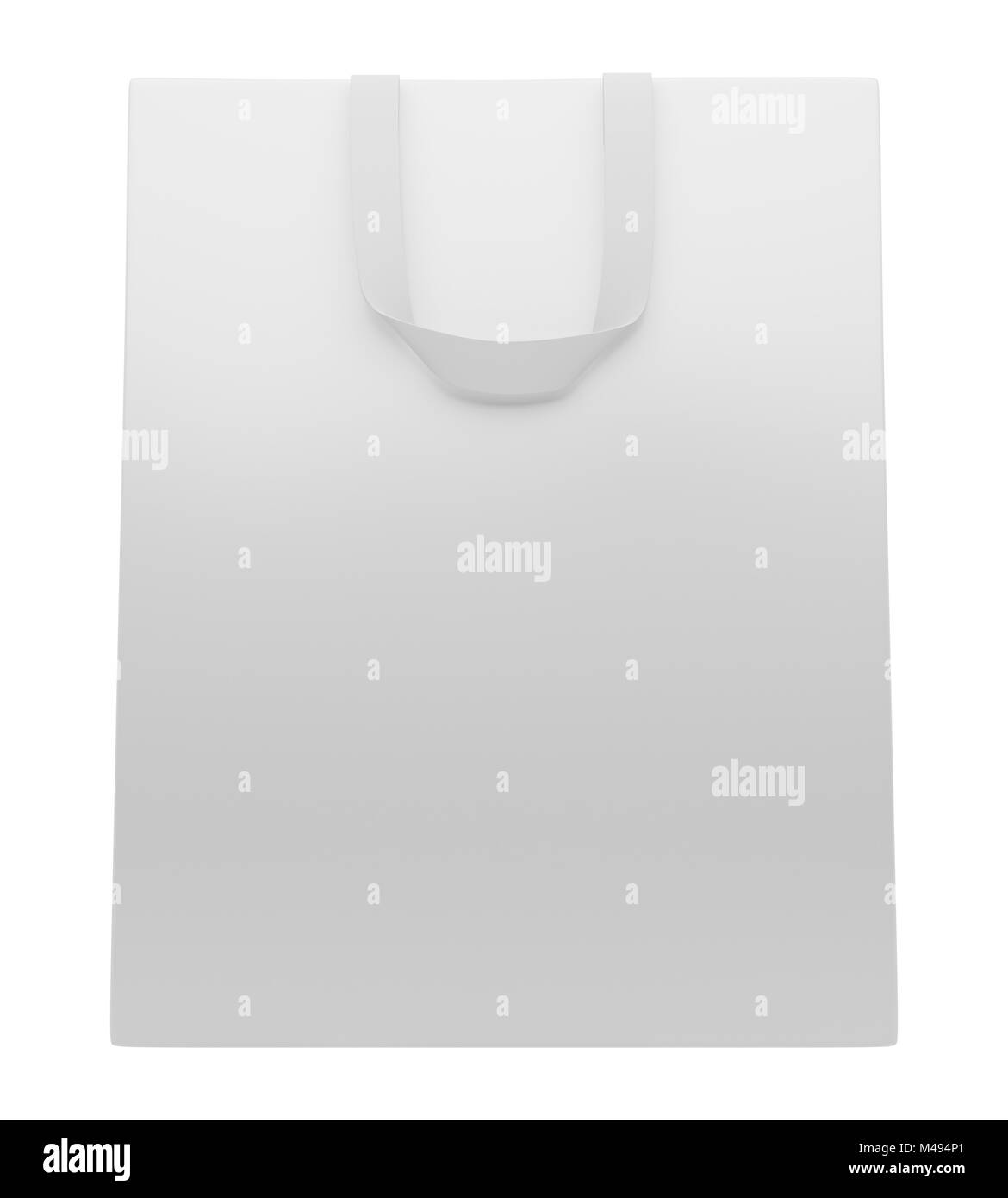 single blank shopping bag isolated on white background Stock Photo - Alamy