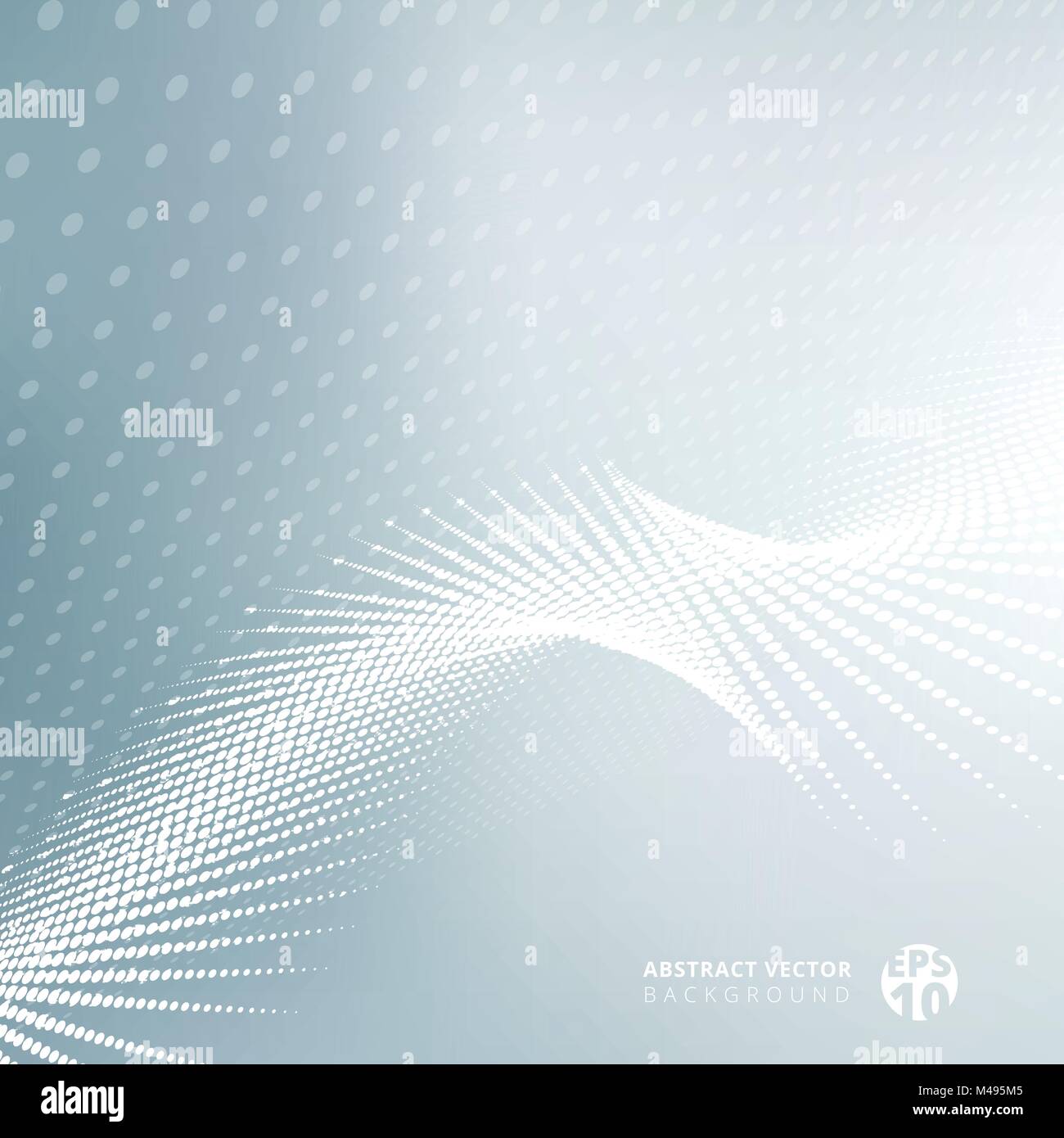 Abstract white polka dots pattern on blue background and texture with ...