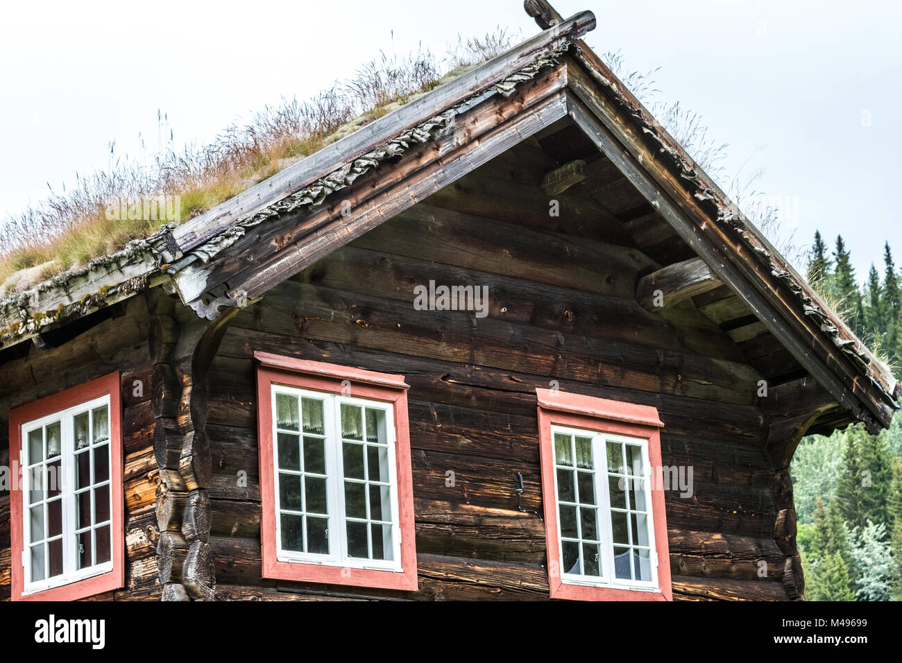 Old timber house in Norway Stock Photo Alamy