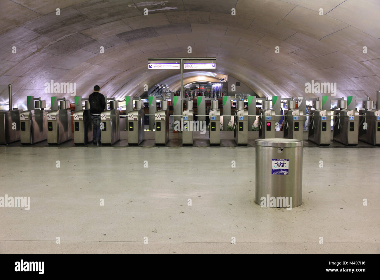 PARIS, FRANCE JULY 23, 2011 Paris Metro station in Paris, France
