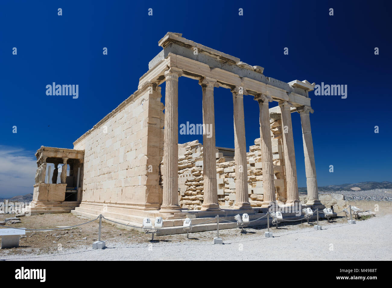 Porch of the Erechtheion wuth caryatids, Acropolis Stock Photo