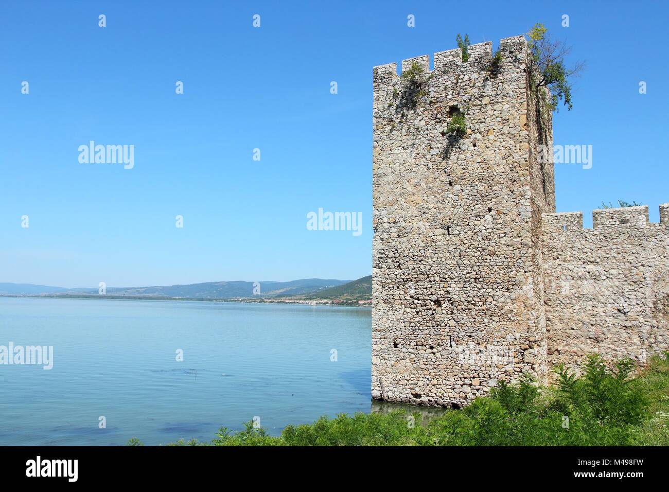 Golubac Fortress on Danube River in Branicevo, region of Serbia Stock Photo