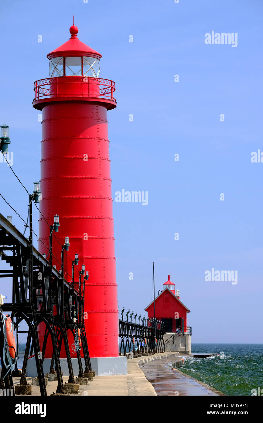 Grand Haven South Pierhead Inner Light, built in 1905 Stock Photo Alamy