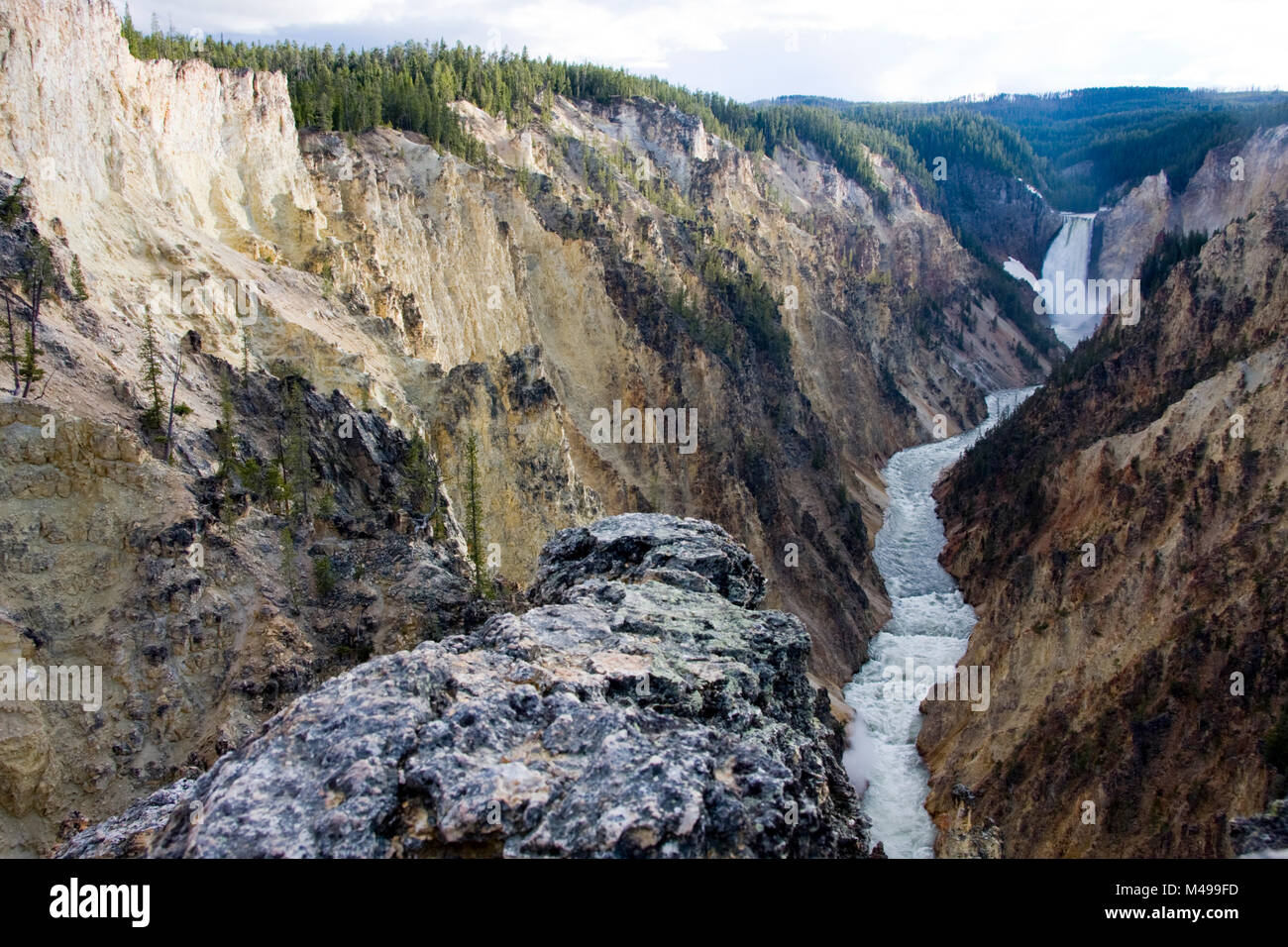 Grand Canyon of the Yellowstone River, Wyoming, USA Stock Photo