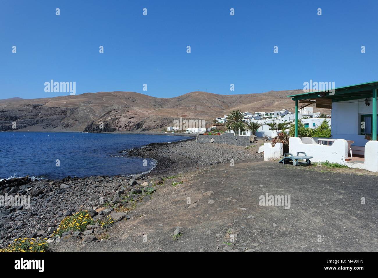 Fishing village of Playa Quemada, Lanzarote Stock Photo Alamy
