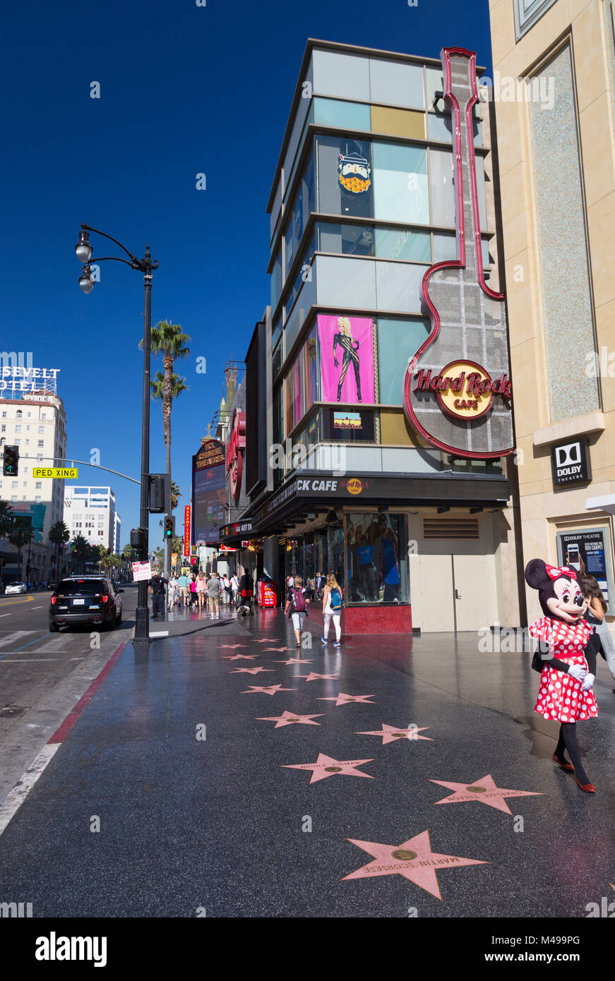 Hollywood Walk of Fame, Hollywood Boulevard, Los Angeles, California, USA Stock Photo