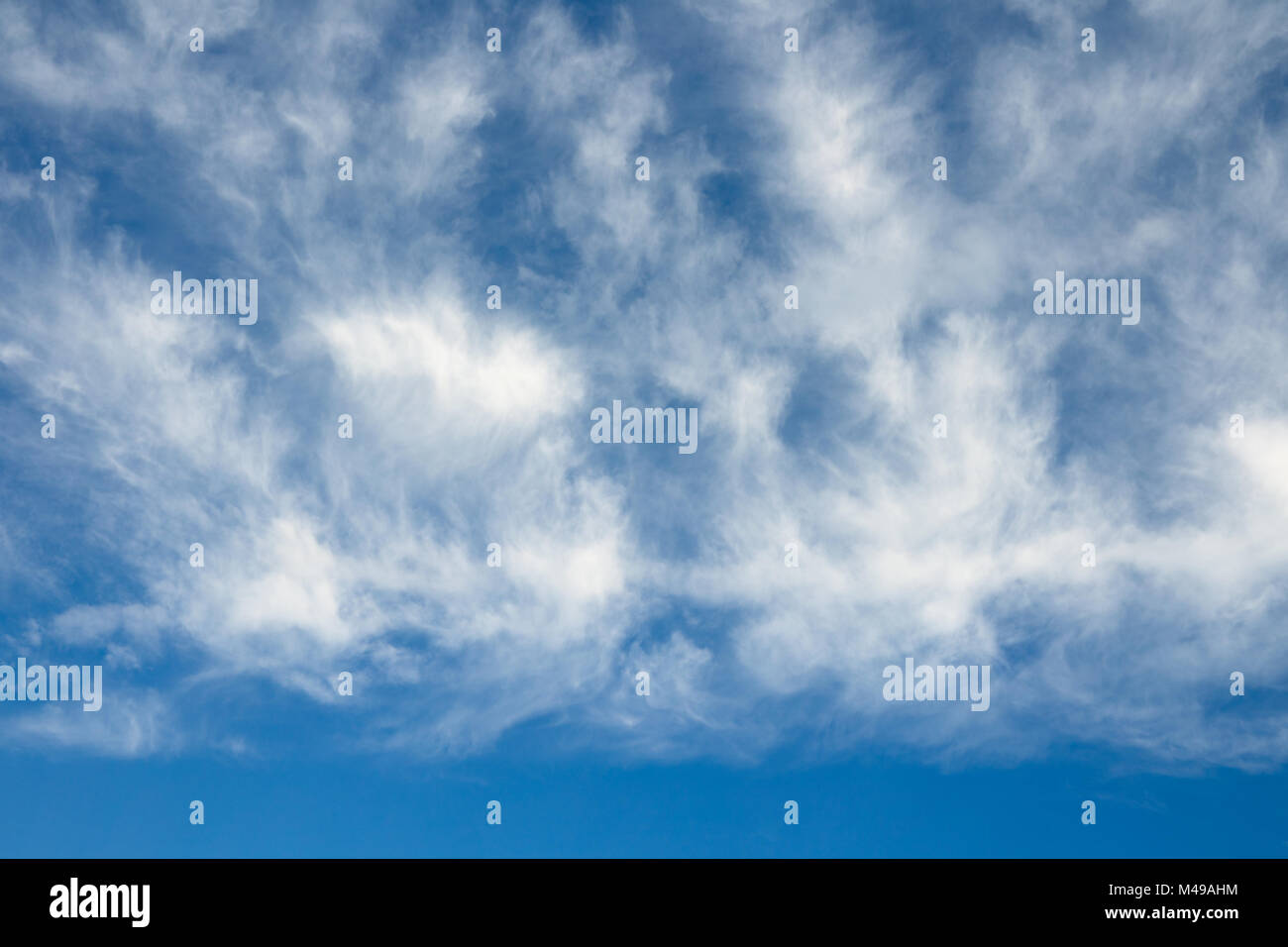 Blue sky and white clouds. Cloudscape over horizon Stock Photo - Alamy