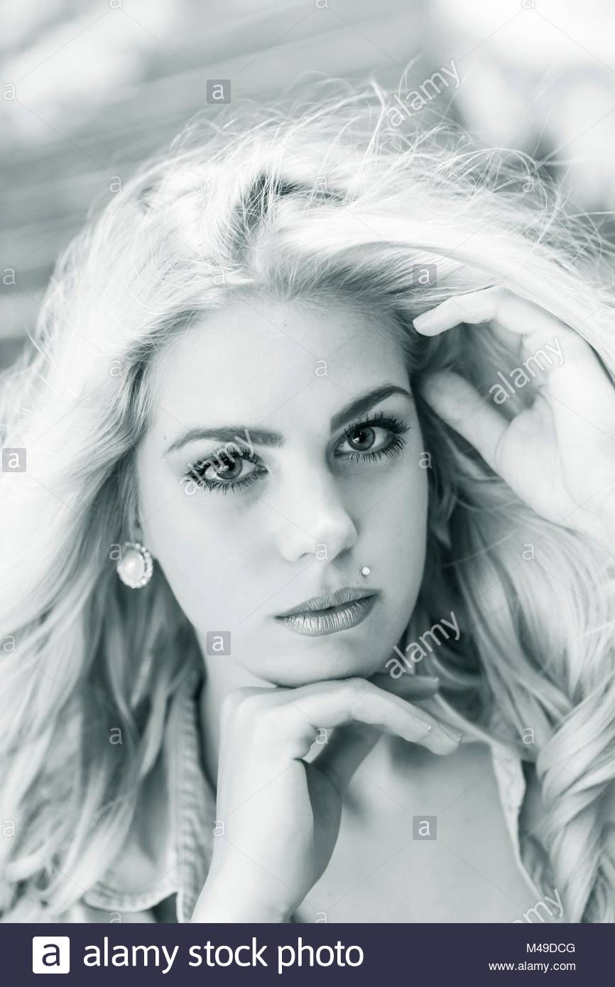 Bleached Blonde Hair Stock Photos Bleached Blonde Hair Stock