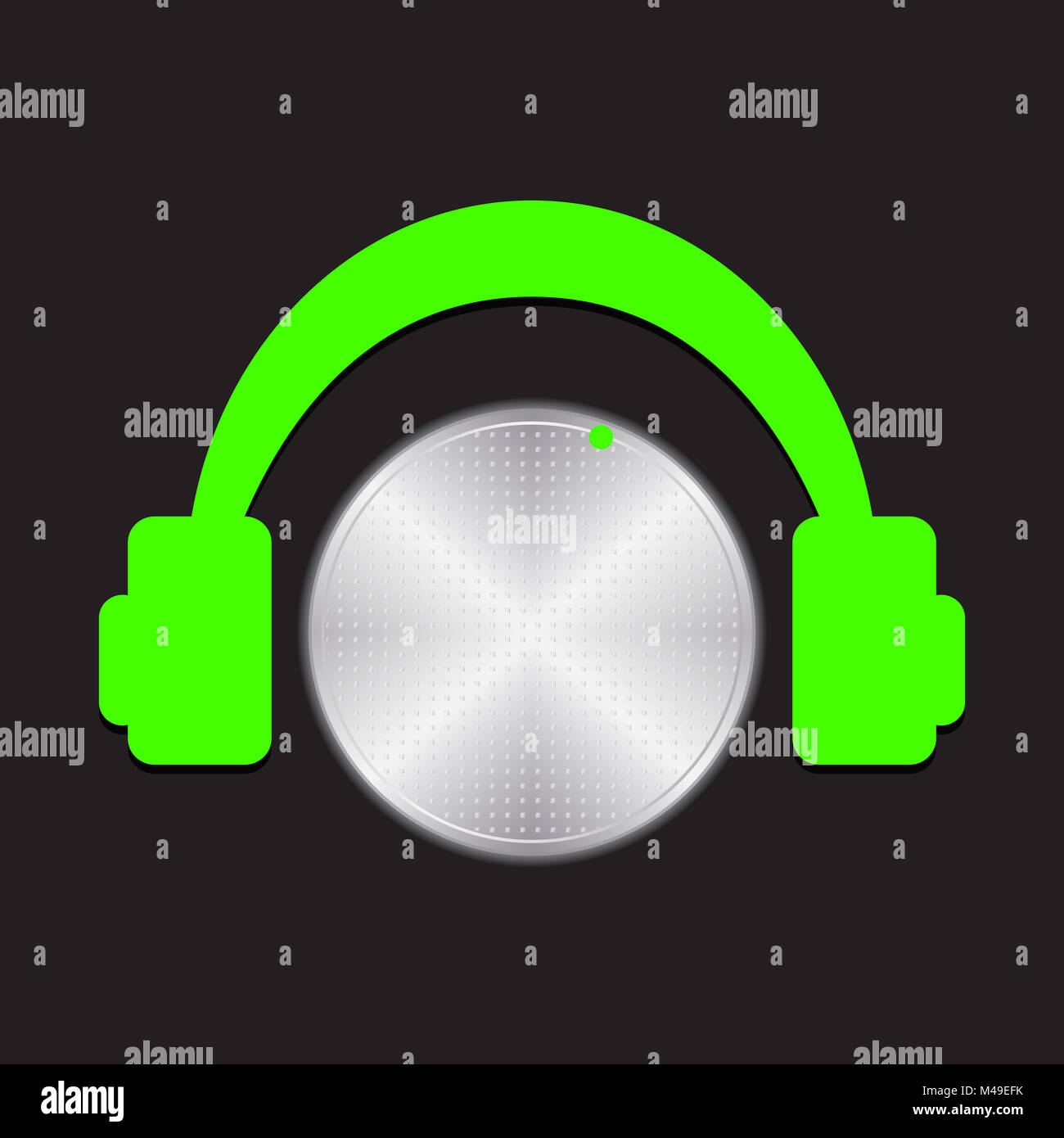 Vector volume music control concept, digital energy sound music