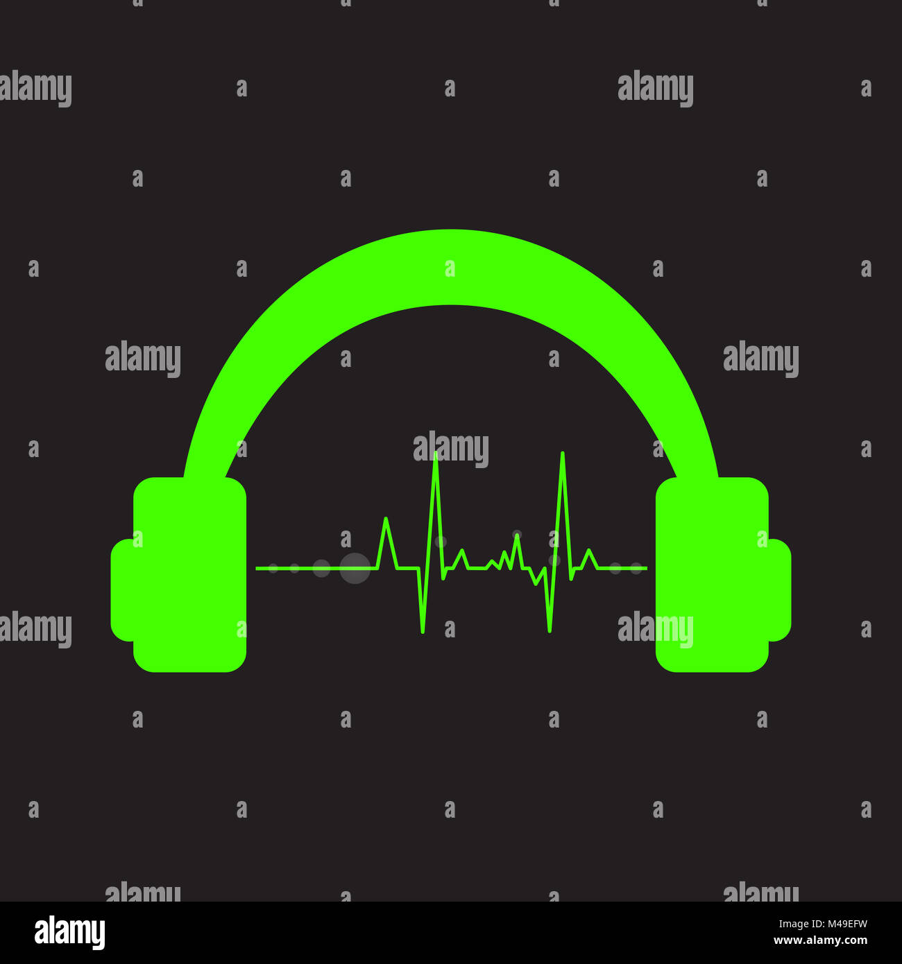 Vector volume music control concept, digital energy sound music