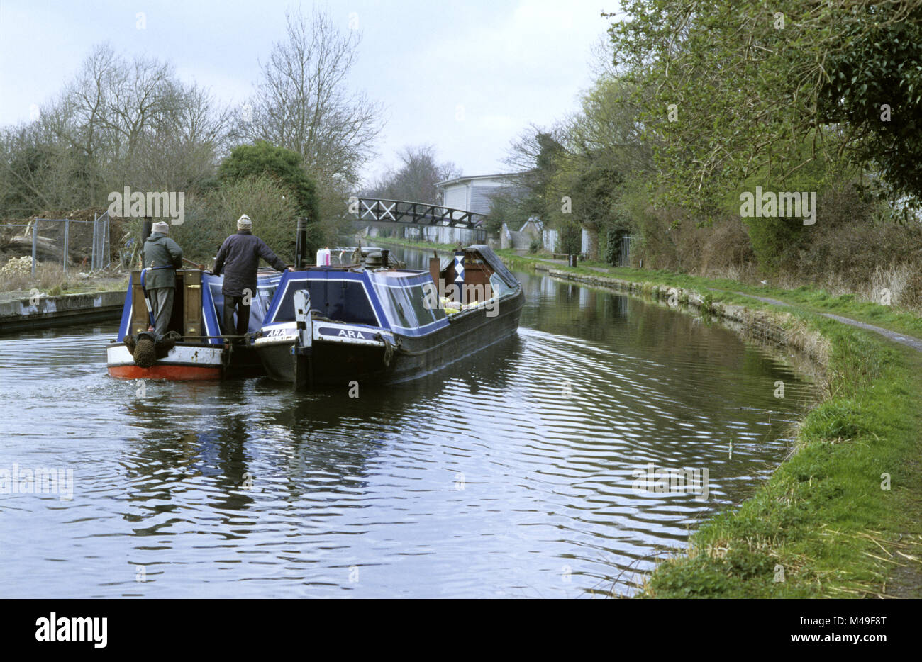 Grand Union Canal at Cowley in Uxbridge, Middlesex, England Stock Photo