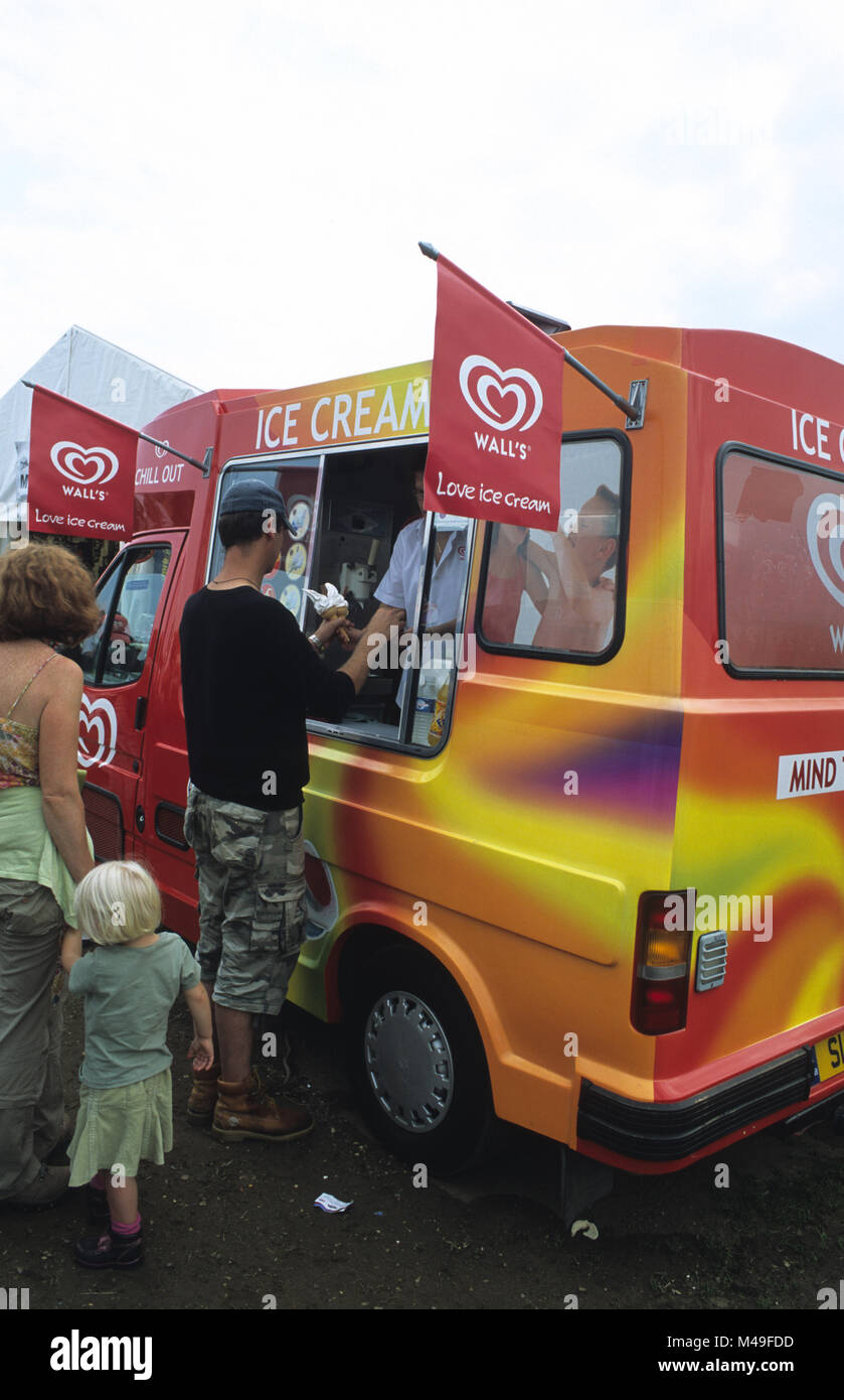 Ice Cream van at the Guilfest 2007 Music festival in Guildford July 2007 Stock Photo Alamy