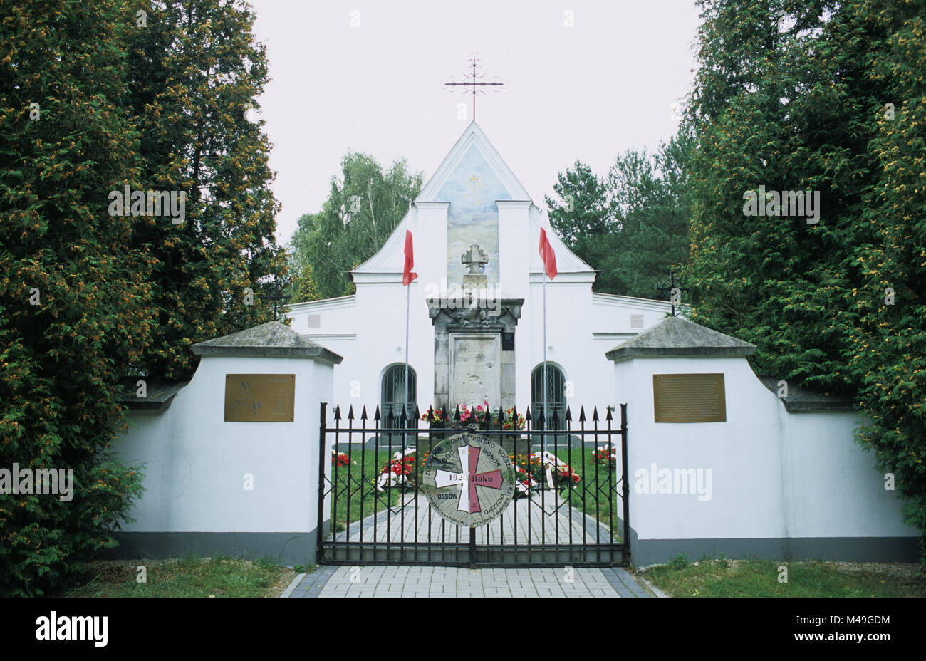 Polish War Cemetery in Ossow near Warsaw Poland. Cemetery and memorial for Poles who died during August 1920 in the Battle of Ossow, which was part of Stock Photo